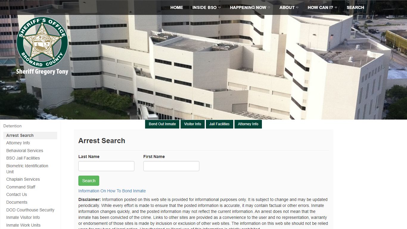 Arrest Search - Broward County Sheriff's Office